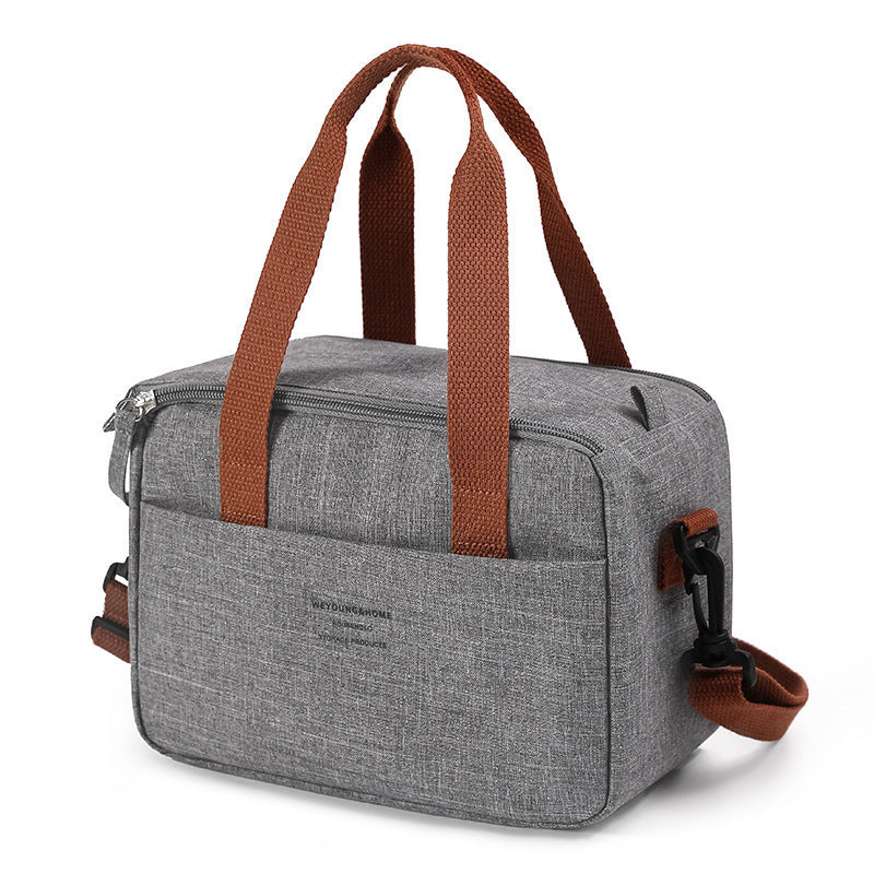 Gray 5L workday lunch bag with shoulder strap